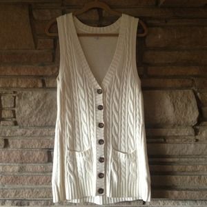 GAP cable knit, long sweater vest