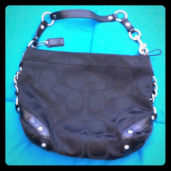 Black Signature Coach Purse