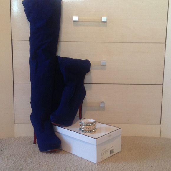 Royal Blue Thigh High Boots*New*