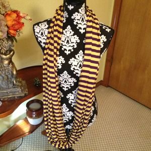 Infinity Scarf. Purple and Gold