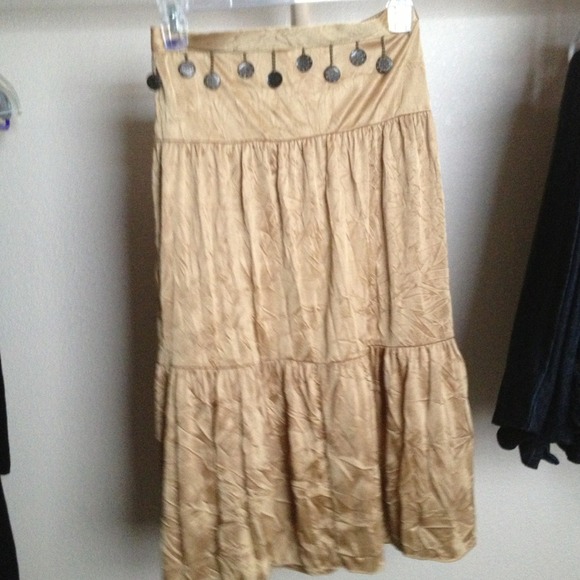 Long gold skirt