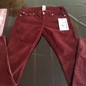 True Religion Skinny Redwood Cords 28