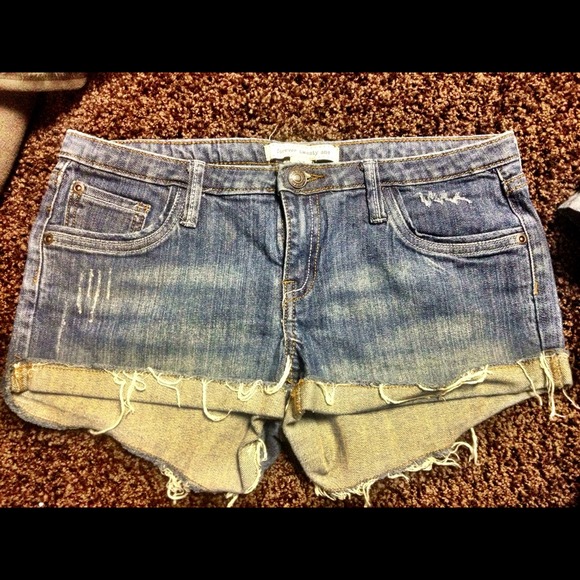 Forever 21 Denim Fray Cutoff Shorts