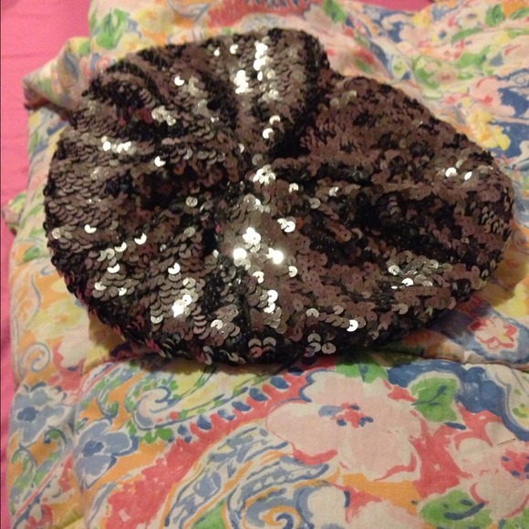 Bebe sequin beret