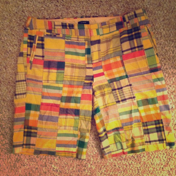Madras J.Crew 7" shorts