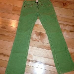 FUN!!  Green True Religion Cords