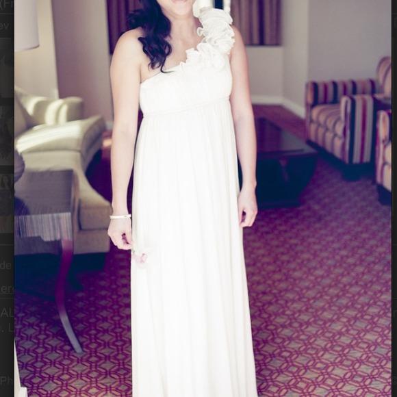 Reduced! Aqua White Dress - Picture 2 of 4