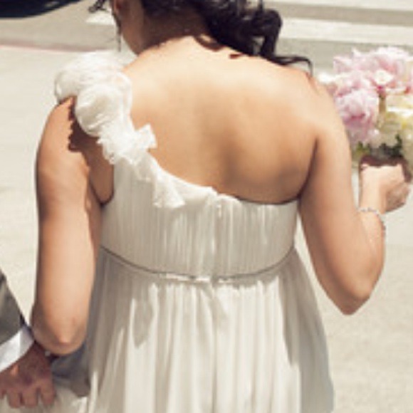 Reduced! Aqua White Dress - Picture 3 of 4