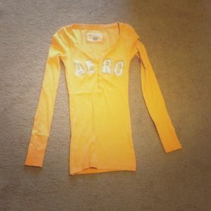 Yellow Aeropostale long sleeve shirt