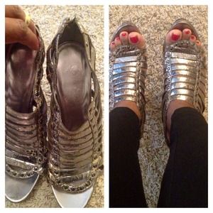 Pewter Jessica Simpson heels