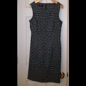 Size 8 aqua and brown strapless dress!