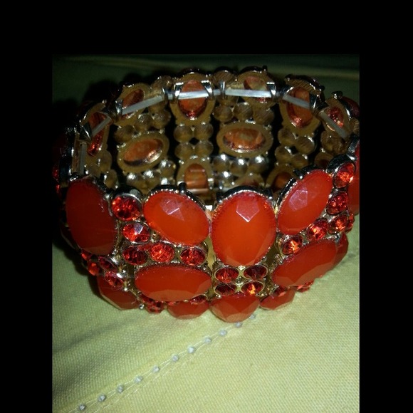 Orange studded bracelet
