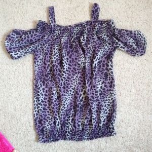 💟sold in bundle💟Purple Leopard Top