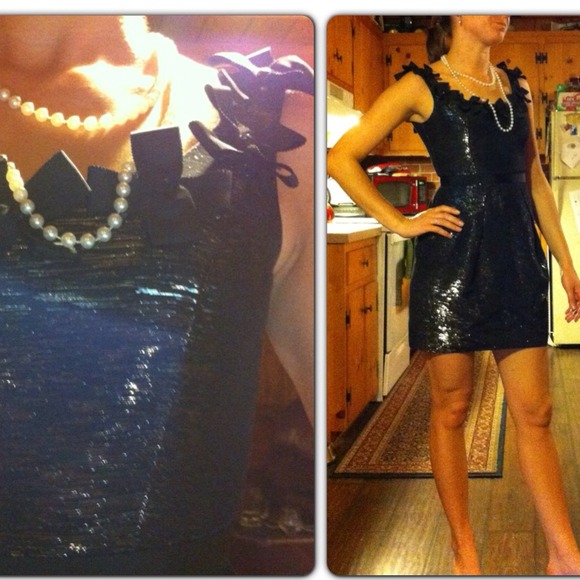 ๐โ Host Pick!!!โ๐ Metallic Black Dress - Picture 3 of 3