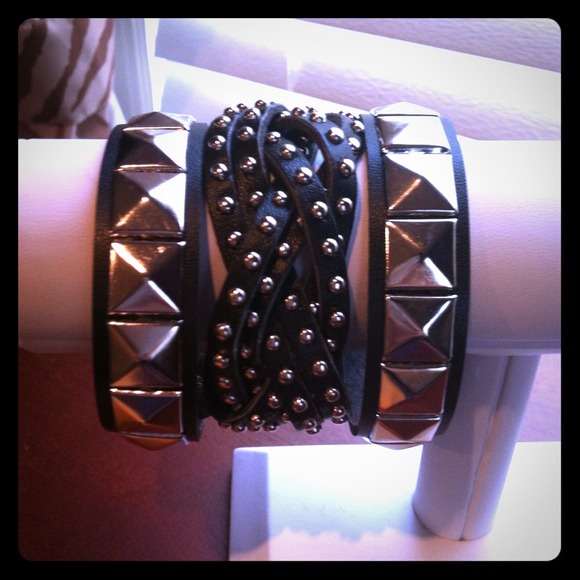 Kristee P Jewelry - Black punk rock stud bracelet