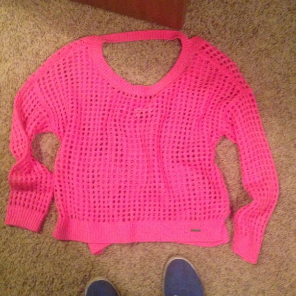 Pink lose knitted Roxy top - Picture 2 of 2