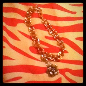 Flower pedant and chain mail braclet