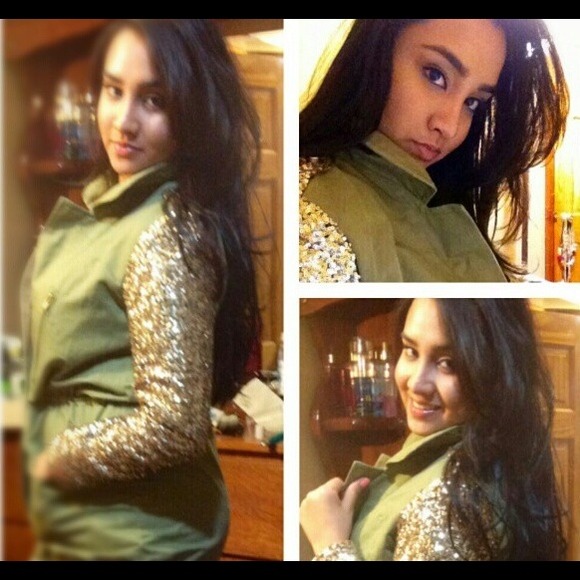 Happy Client Rocking my Glitter jacket