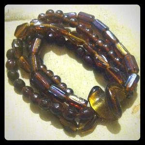 Brown stretch bracelet