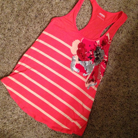 ❌Sold❌Express tank top with sequin detail