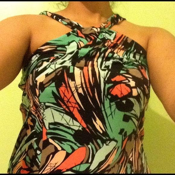 Multi color dressy top