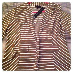 Brown and white stripped jacket never worn