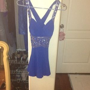 Blue Mini Prom or Homecoming Dress - XS