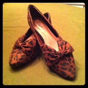 Leopard print kitten heels