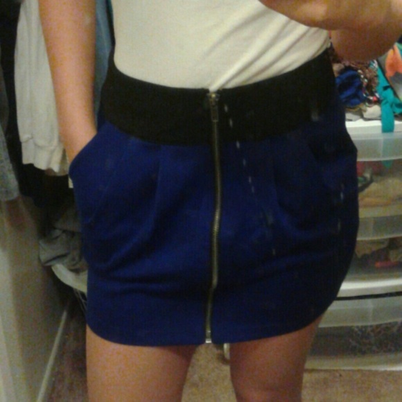 Blue Mini Skirt