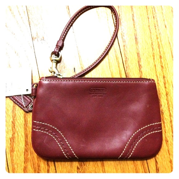 Brand New Leather COACH wristlet.