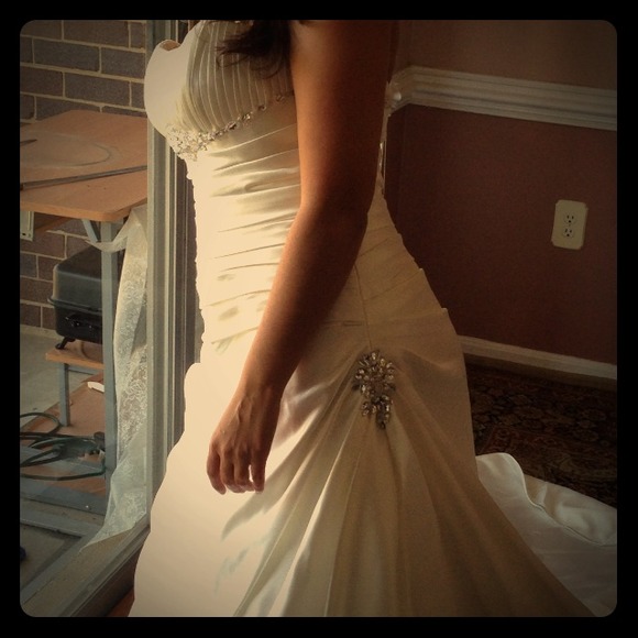 Princess style wedding gown.