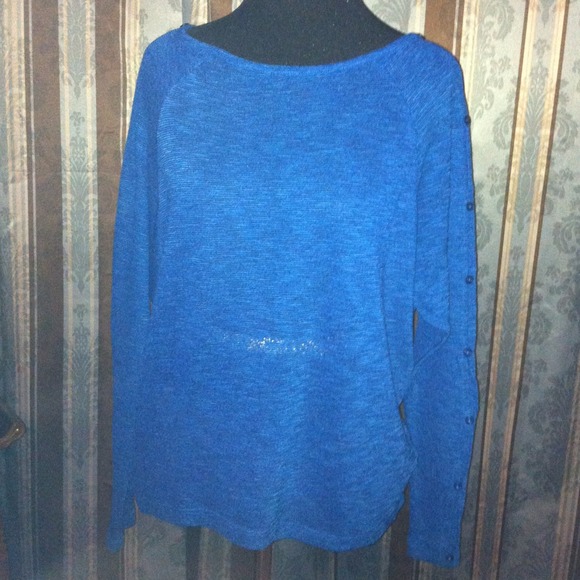 Blue Peek A Boo Blouse