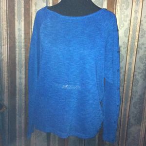 Blue Peek A Boo Blouse