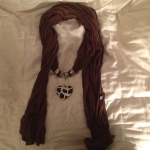 Brown Necklace Scarf