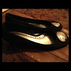 BCBG size 6 1/2 black flats