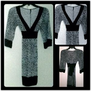Black & white cheetah print dress