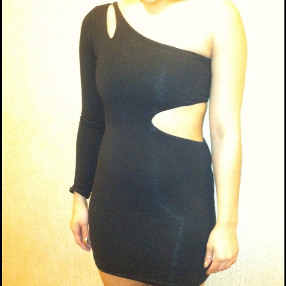 All Black Mini Dress - Picture 2 of 3