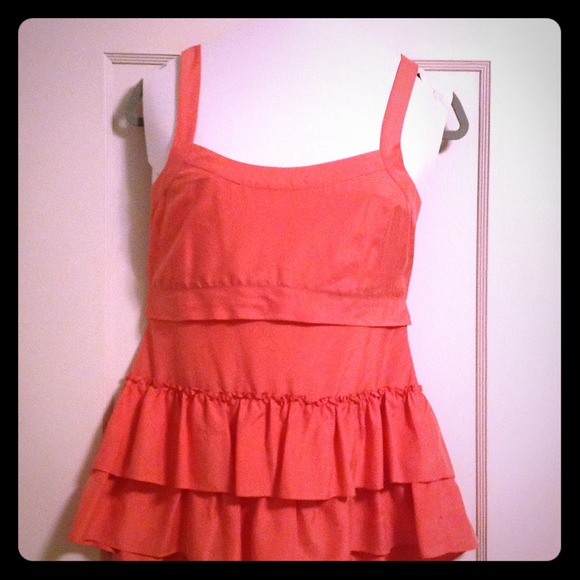 Layered Coral Tank Blouse (medium)