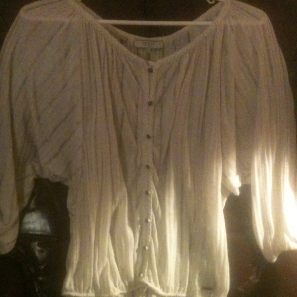 Ivory sheer blouse