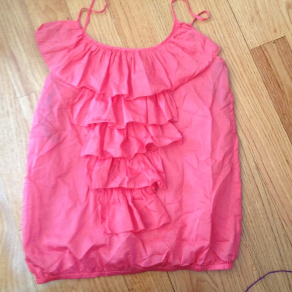 Pink ruffle top. - Picture 2 of 2