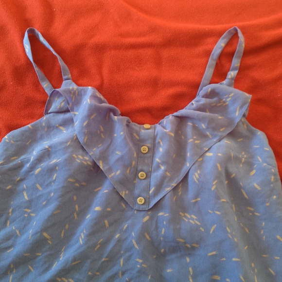 Blue Ruffle Tank - Picture 2 of 2