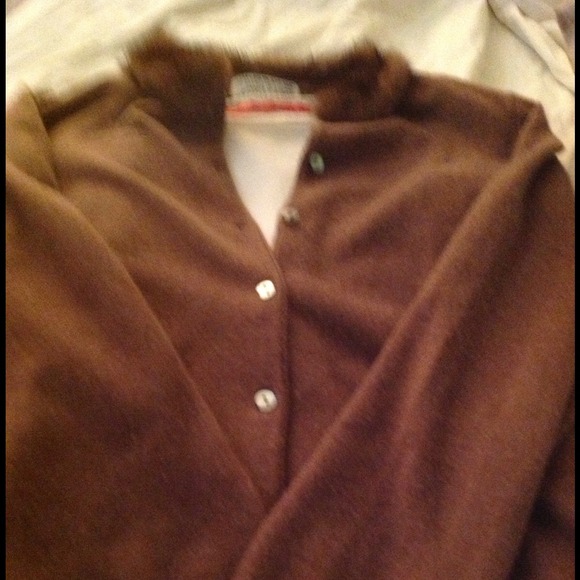 Cashmere button sweater from Saks