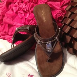 Alligator and silver sandals   Sold in bundle