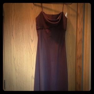 Size 4 bridesmaid dress. Chocolate in color.