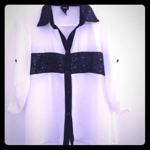 Nice dress shirt with black sparkles