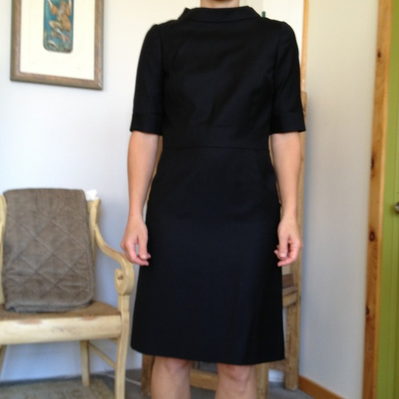 Price Reduced---Jcrew black wool dress