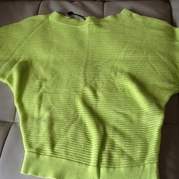 Express neon green sweater.