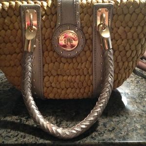 Straw Michael Kors bag! Adorable!