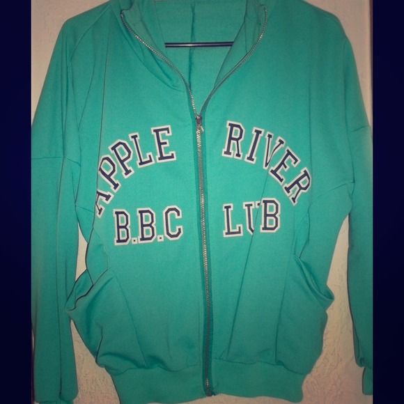 Mint green zip up