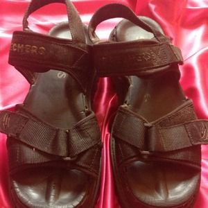 Black sketcher sandals- well loved!